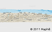 Shaded Relief Panoramic Map of Asturias