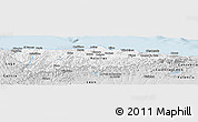 Silver Style Panoramic Map of Asturias