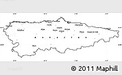 Blank Simple Map of Asturias, cropped outside