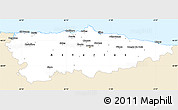 Classic Style Simple Map of Asturias, single color outside