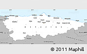 Gray Simple Map of Asturias