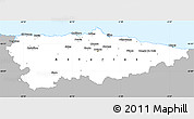 Gray Simple Map of Asturias, single color outside