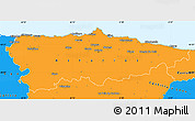 Political Simple Map of Asturias