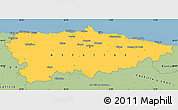 Savanna Style Simple Map of Asturias