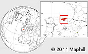 Blank Location Map of Cantabria