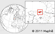 Blank Location Map of Cantabria