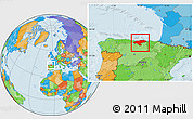 Political Location Map of Cantabria