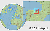 Savanna Style Location Map of Cantabria