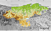 Physical Map of Cantabria, desaturated