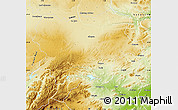 Physical Map of Albacete