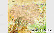Satellite Map of Albacete, physical outside