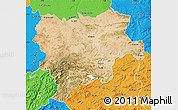 Satellite Map of Albacete, political outside