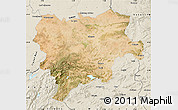 Satellite Map of Albacete, shaded relief outside