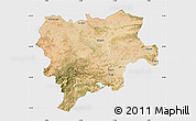 Satellite Map of Albacete, single color outside