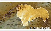 Physical Map of Guadalajara, darken
