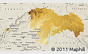 Physical Map of Guadalajara, shaded relief outside