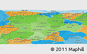 Political Shades Panoramic Map of Castilla y León