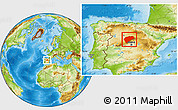 Physical Location Map of Segovia