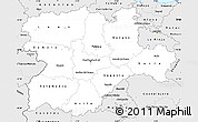 Silver Style Simple Map of Castilla y León