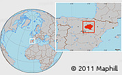 Gray Location Map of Soria