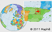 Political Location Map of Soria