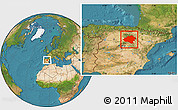 Satellite Location Map of Soria