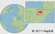 Savanna Style Location Map of Soria