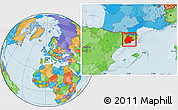 Political Location Map of Barcelona