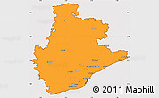 Political Simple Map of Barcelona, cropped outside