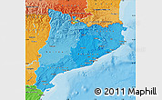 Political Shades Map of Cataluna