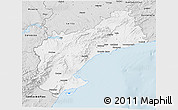 Silver Style 3D Map of Tarragona