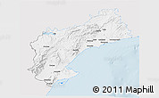 Silver Style 3D Map of Tarragona, single color outside