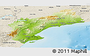 Physical Panoramic Map of Tarragona, shaded relief outside