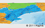Political Panoramic Map of Tarragona