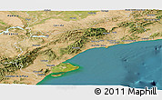 Satellite Panoramic Map of Tarragona