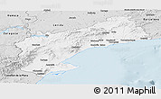 Silver Style Panoramic Map of Tarragona