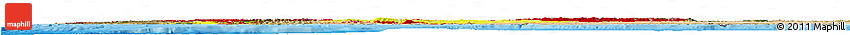 Flag Horizon Map of Spain, satellite outside, bathymetry sea, flag centered