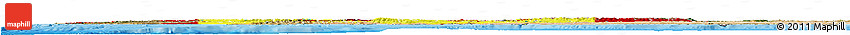Flag Horizon Map of Spain, satellite outside, bathymetry sea, flag rotated
