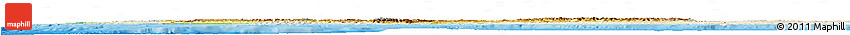 Physical Horizon Map of Spain, lighten, land only