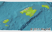 Physical 3D Map of Islas Baleares, satellite outside