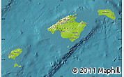 Physical Map of Islas Baleares, satellite outside