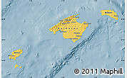 Savanna Style Map of Islas Baleares, single color outside