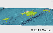 Physical Panoramic Map of Islas Baleares, satellite outside