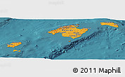 Political Panoramic Map of Islas Baleares, satellite outside