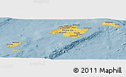 Savanna Style Panoramic Map of Islas Baleares, single color outside