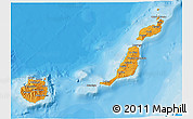 Political 3D Map of Las Palmas