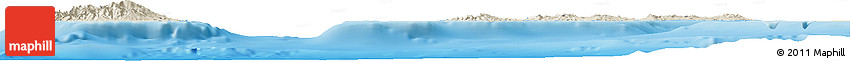 Shaded Relief Horizon Map of Las Palmas