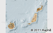 Satellite Map of Las Palmas, lighten