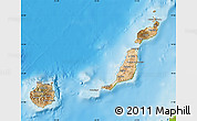 Satellite Map of Las Palmas, physical outside