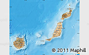 Satellite Map of Las Palmas, political outside